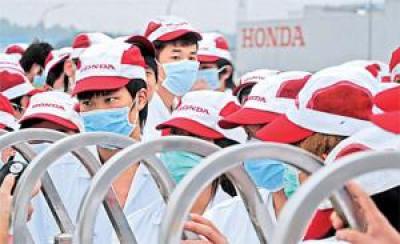 Honda Workers Strike for Labour Rights and Trade Union Representation.