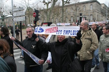 The campaign against the closure of Ford in Bordeaux